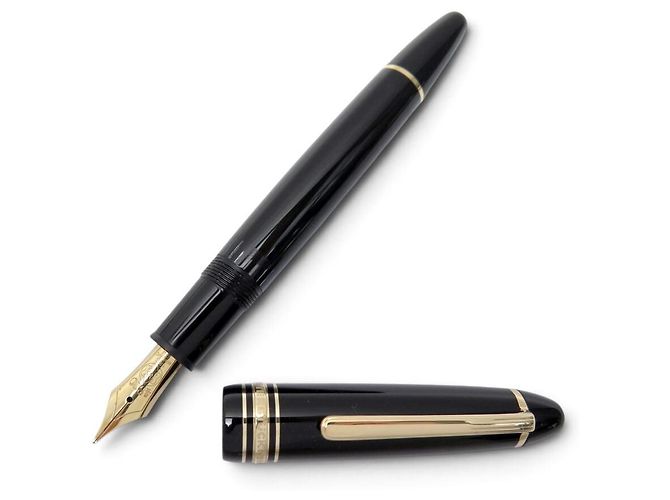 SET DI 2 PENNE MONTBLANC MEISTERSTUCK PENNA STILO A PISTONE 146 & PENNA A SFERA CLASSIC - vista 2