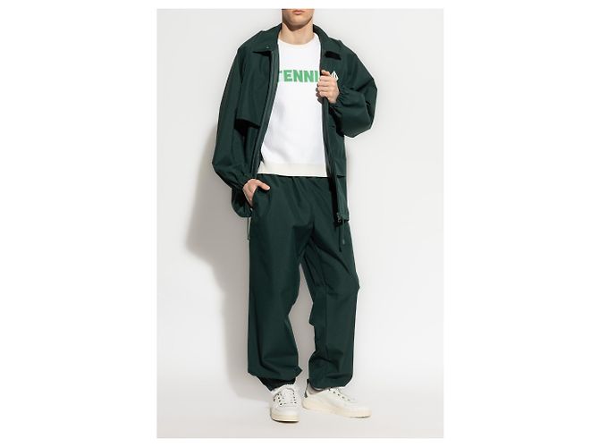 Lacoste Green Polyester Jacket with Logo - view 2