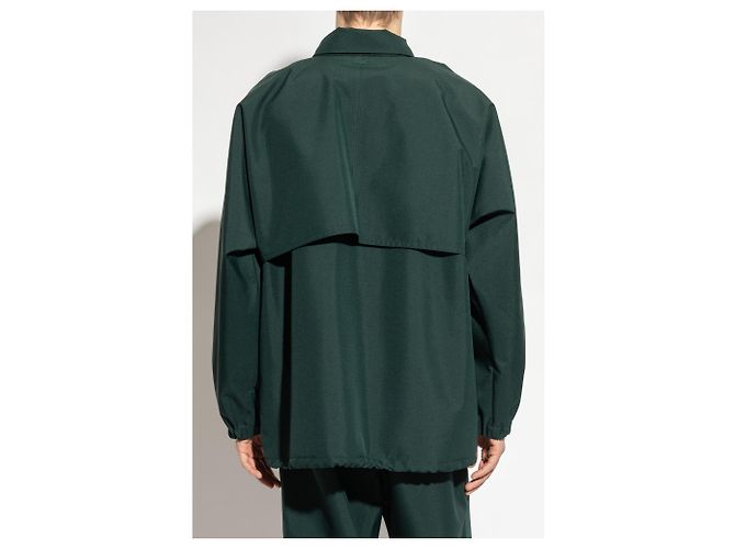 Lacoste Green Polyester Jacket with Logo - view 4