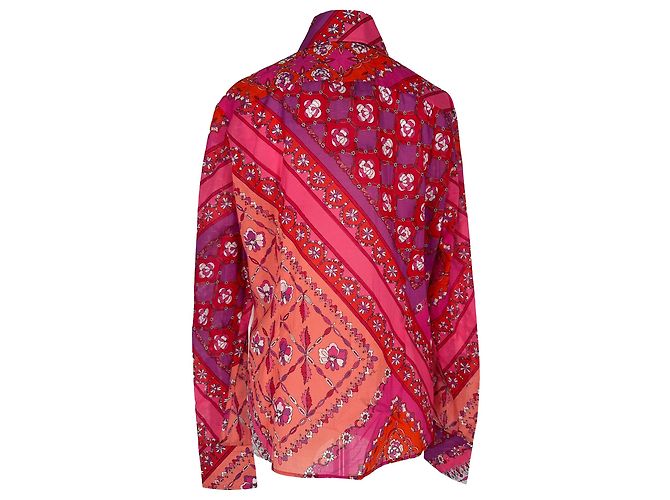 Maglia a maniche lunghe Emilio Pucci con stampa astratta in cotone multicolore - vista 3