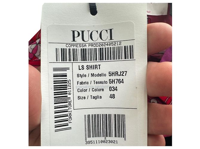 Maglia a maniche lunghe Emilio Pucci con stampa astratta in cotone multicolore - vista 7