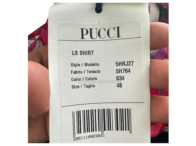 Maglia a maniche lunghe Emilio Pucci con stampa astratta in cotone multicolore - vista 9