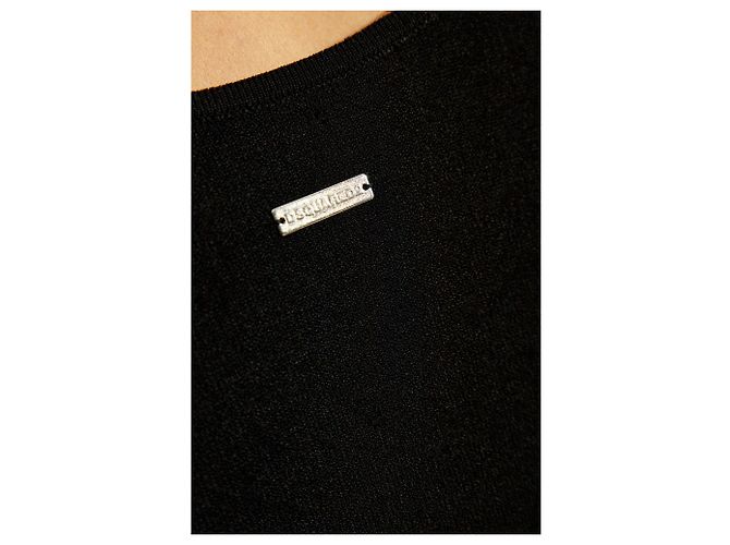 Dsquared2 Schwarzes Kleid mit V-Ausschnitt - Ansicht 5