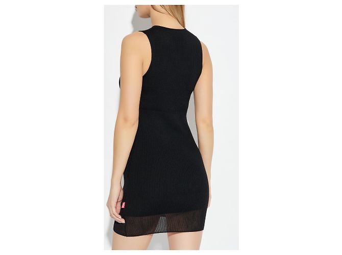 Diesel M-SLENDER Kleid schwarz aus Wolle - Ansicht 4
