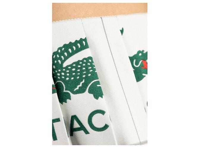 Lacoste x Lemarié weißer plissierter Rock aus Polyester - Ansicht 5