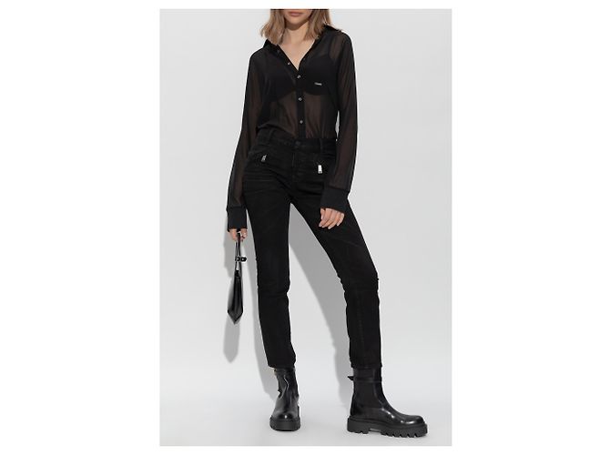 Jeans Slim Fit Cool Girl Dsquared2 Neri - vista 2