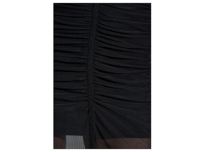 Diesel D-AMAMI langes schwarzes Nylon Kleid - Ansicht 5
