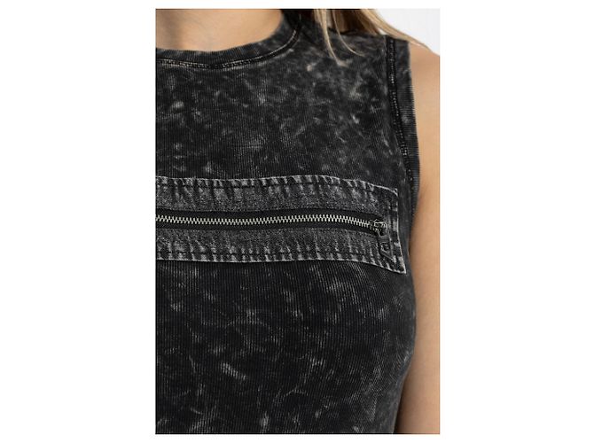 Diesel D-PRA Kleid Grau Baumwolle - Ansicht 5