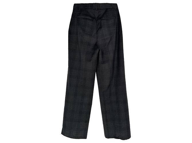 Ba&Sh gerade geschnittene Karohose aus grauer Wolle - Ansicht 2