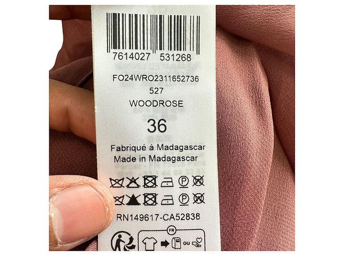 Abito lungo arricciato Chloé in seta Rose Pink - vista 5