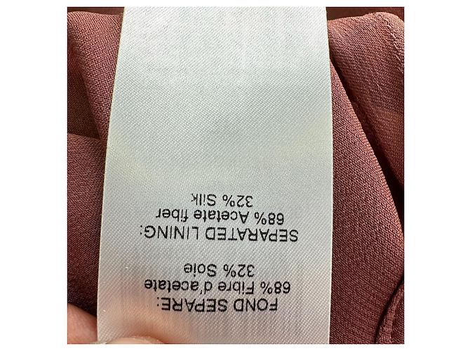 Abito lungo arricciato Chloé in seta Rose Pink - vista 6