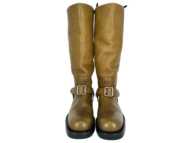 Botas altas Saddle de Burberry en piel marrón - vista 2