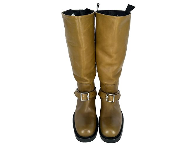 Botas altas Saddle de Burberry en piel marrón - vista 3
