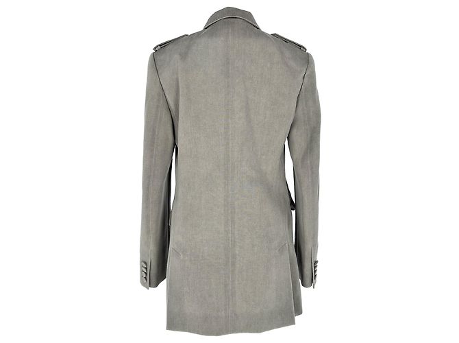 Blazer de abotoamento duplo Chloé em lã virgem cinza - vista 3