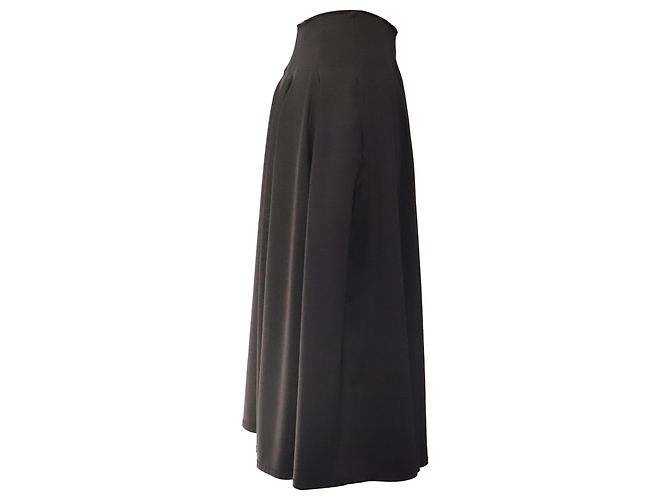 Ulla Johnson Rea Midirock mit hoher Taille aus schwarzem Polyamid - Ansicht 2