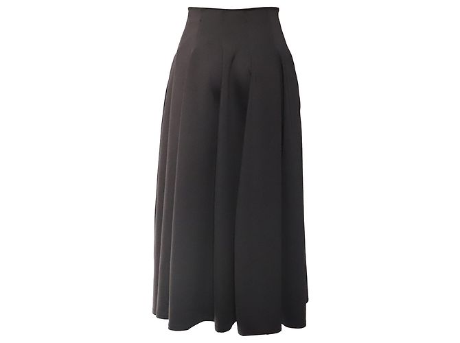 Ulla Johnson Rea Midirock mit hoher Taille aus schwarzem Polyamid - Ansicht 3