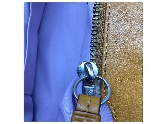 Borsa Tote plissettata Coach Soho in pelle Camel - vista 11