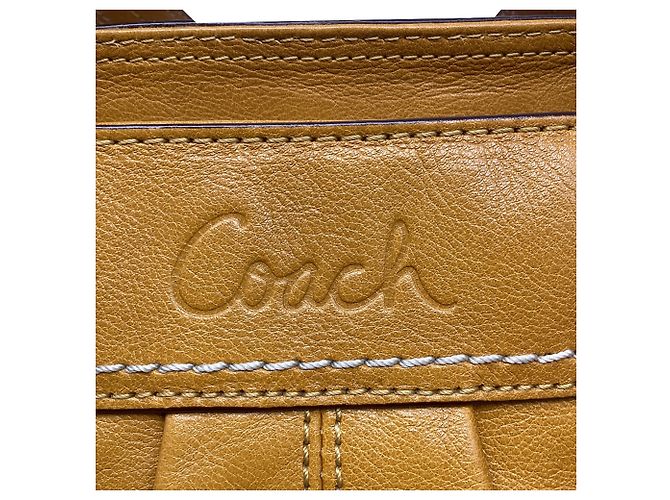 Borsa Tote plissettata Coach Soho in pelle Camel - vista 13