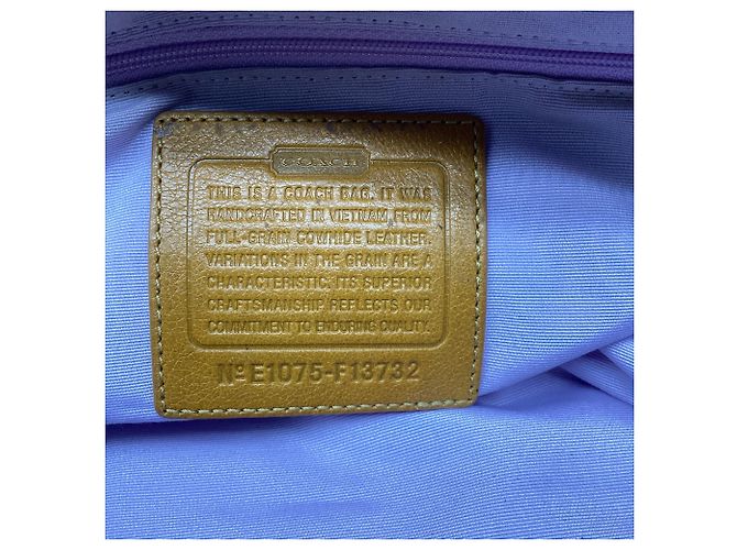 Borsa Tote plissettata Coach Soho in pelle Camel - vista 7