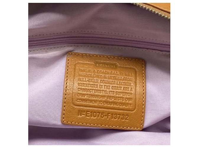 Borsa Tote plissettata Coach Soho in pelle Camel - vista 8