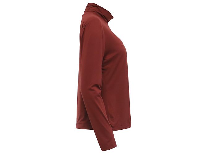 Autre Marque Top de manga comprida e gola alta St. John em nylon Rust Orange - vista 3