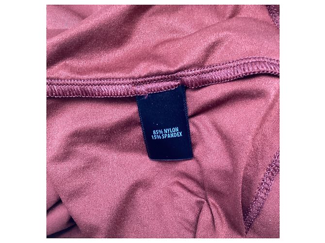 Autre Marque Top de manga comprida e gola alta St. John em nylon Rust Orange - vista 5