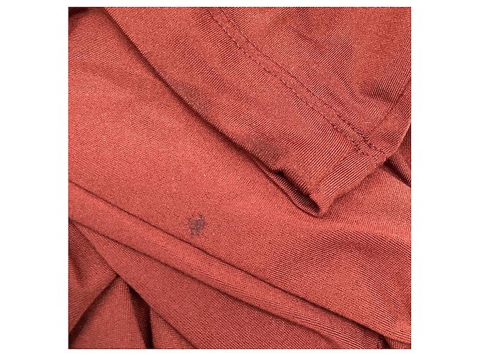 Autre Marque Top de manga comprida e gola alta St. John em nylon Rust Orange - vista 7