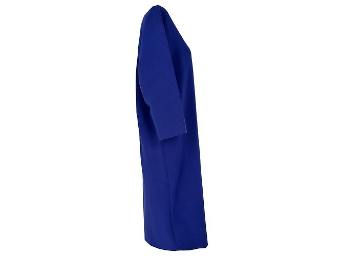 Max Mara Etuikleid aus blauer Wolle - Ansicht 2