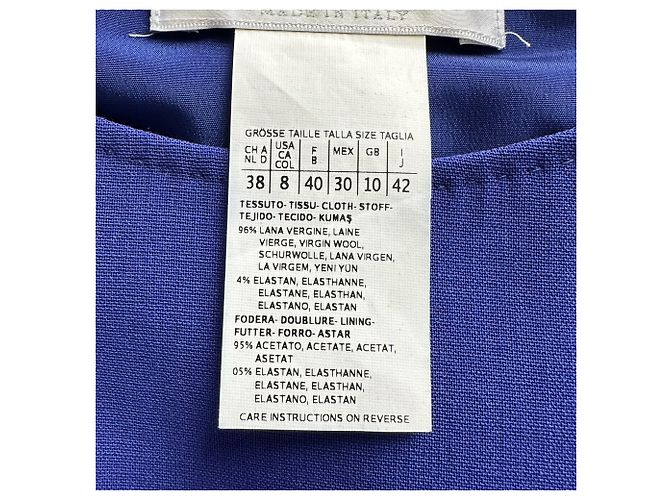 Max Mara Etuikleid aus blauer Wolle - Ansicht 5