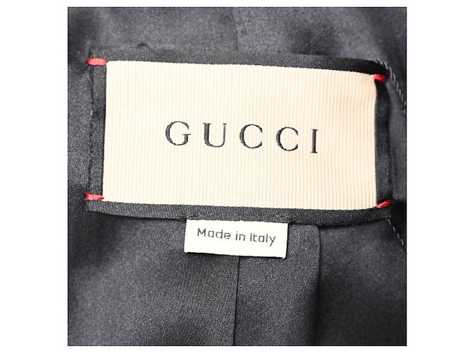 Blazer Gucci com gola mandarim e cinto em lã preta - vista 5