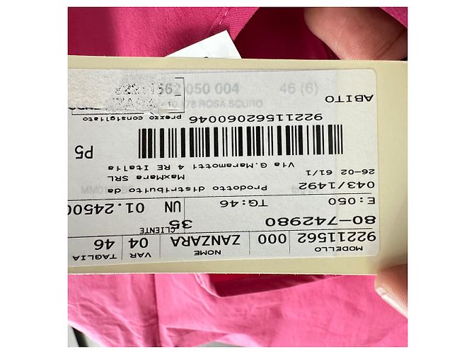 Vestido maxi sem mangas 'S Max Mara em algodão rosa - vista 10
