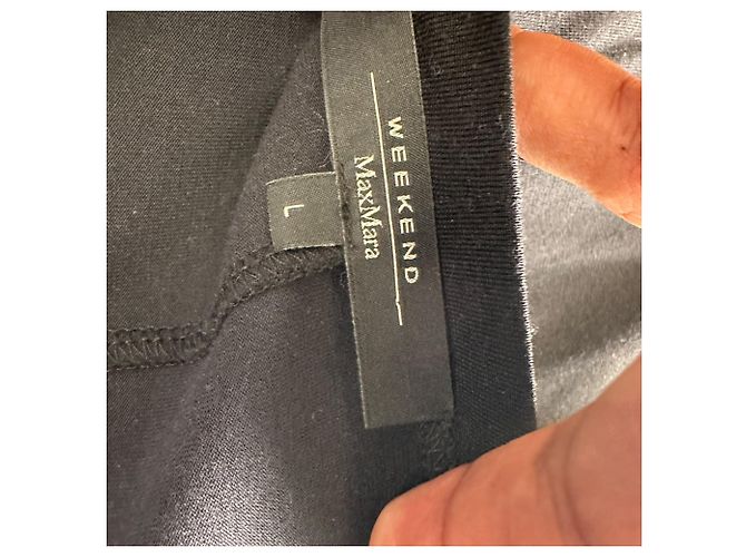 Vestido Midi Weekend Max Mara com Decote Canoa em Seda Preta - vista 4
