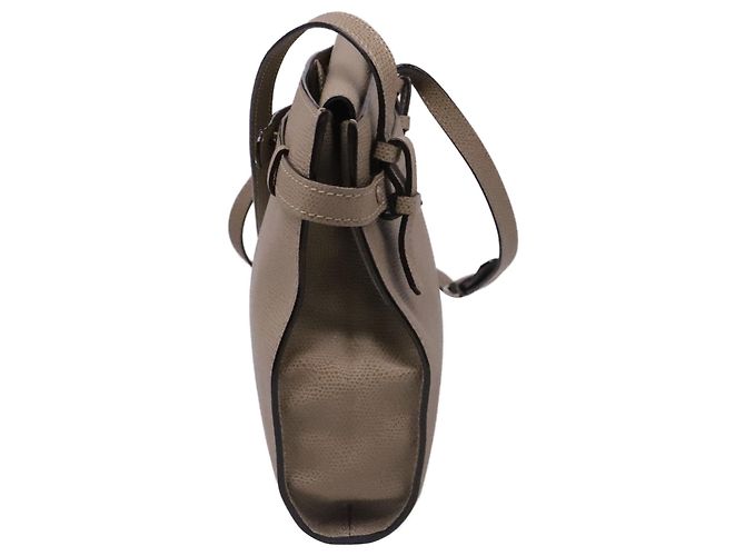 Borsa a tracolla Valextra Brera B-Tracollina in pelle di vitello Beige - vista 3