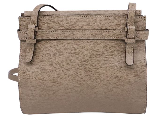 Borsa a tracolla Valextra Brera B-Tracollina in pelle di vitello Beige - vista 4