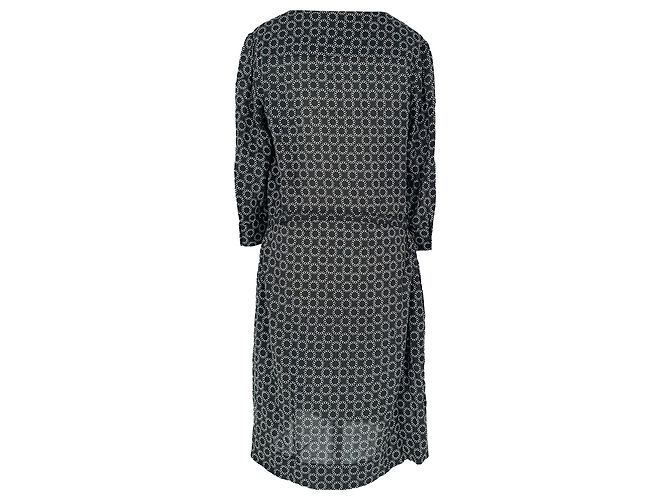 Vestido midi estampado Weekend Max Mara en viscosa negra - vista 3