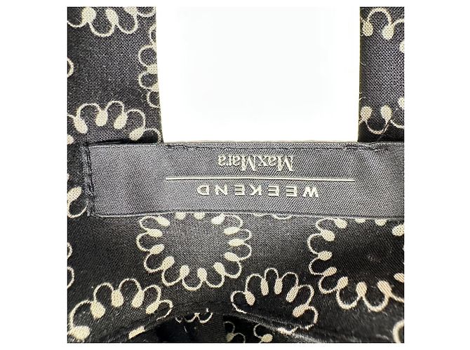 Vestido midi estampado Weekend Max Mara en viscosa negra - vista 4