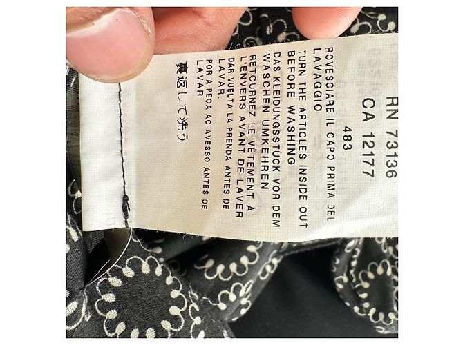 Vestido midi estampado Weekend Max Mara en viscosa negra - vista 7