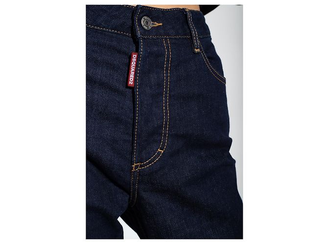 Jeans Boston Dsquared2 blu navy cotone - vista 5
