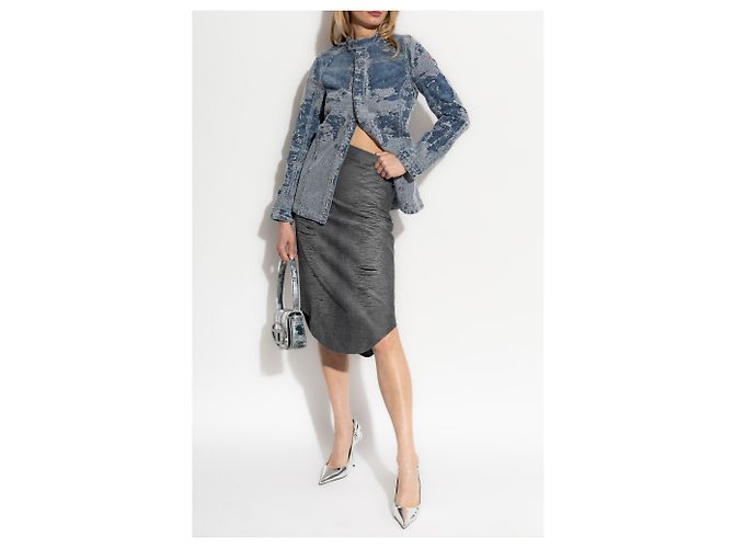 Diesel Jeansjacke aus blauer Baumwolle - Ansicht 2