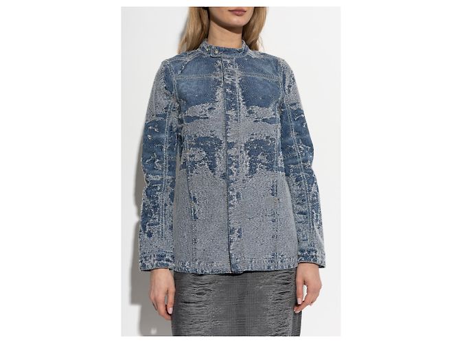 Diesel Jeansjacke aus blauer Baumwolle - Ansicht 3