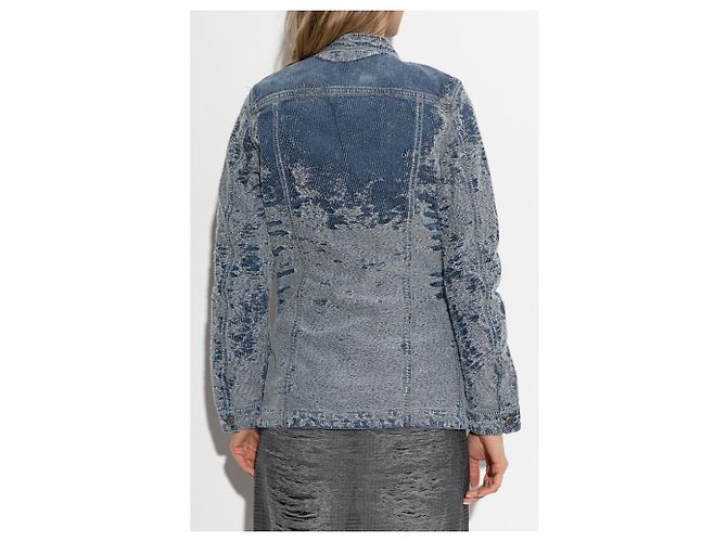 Diesel Jeansjacke aus blauer Baumwolle - Ansicht 4