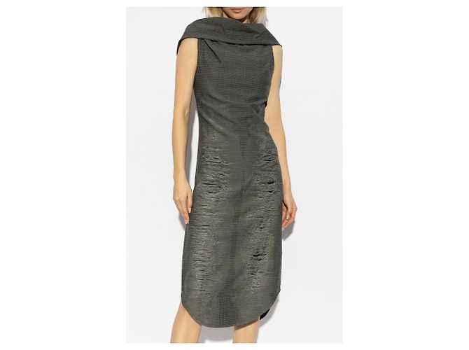 Vestido midi D-MAUVE Diesel de algodón gris - vista 3