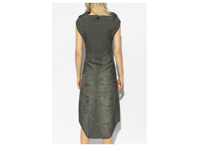 Vestido midi D-MAUVE Diesel de algodón gris - vista 4