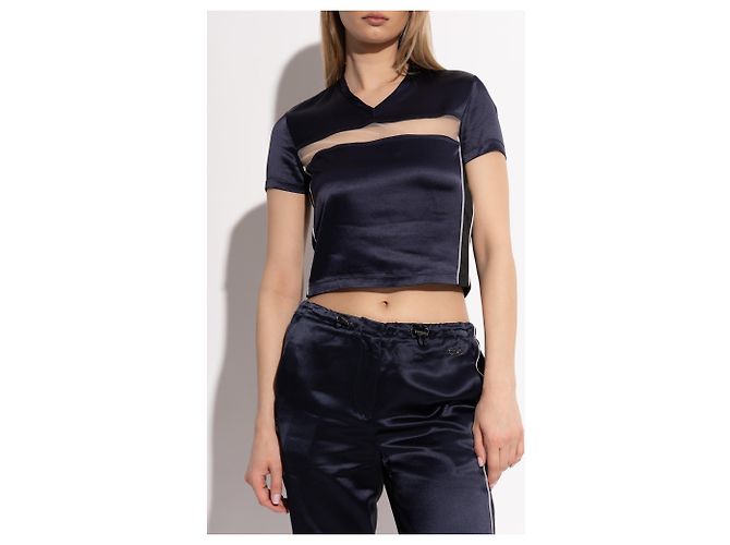 Top T-RACE Diesel in satin blu navy - vista 3
