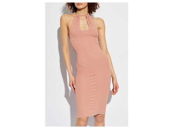 Vestido midi com costas nuas rosa Dsquared2 - vista 3