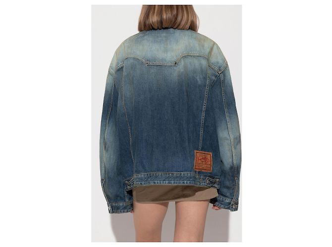Chaqueta vaquera Dsquared2 azul efecto ombre algodón - vista 4