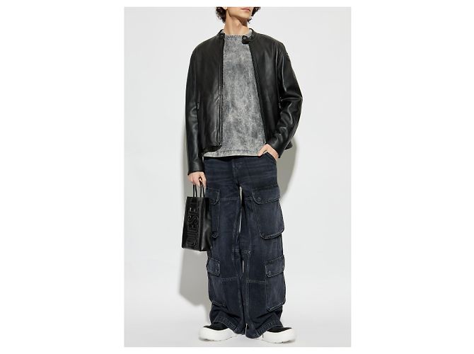 Diesel K-BRUTUS Pullover Grau Baumwolle Marmormuster - Ansicht 2