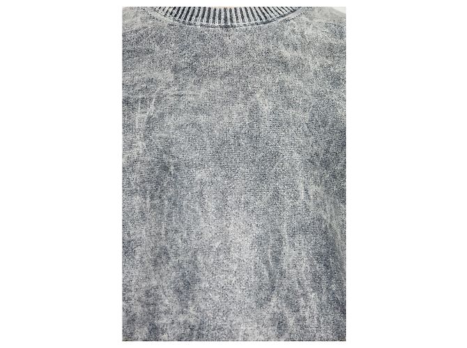 Diesel K-BRUTUS Pullover Grau Baumwolle Marmormuster - Ansicht 5