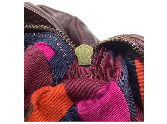Borsa Hobo Marc by Marc Jacobs con lucchetto in pelle Burgundy - vista 10