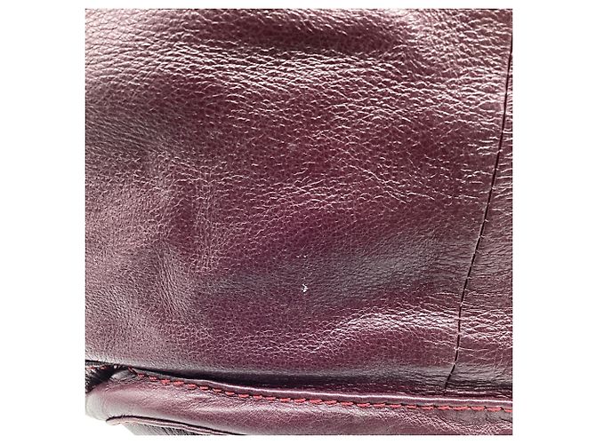 Borsa Hobo Marc by Marc Jacobs con lucchetto in pelle Burgundy - vista 15
